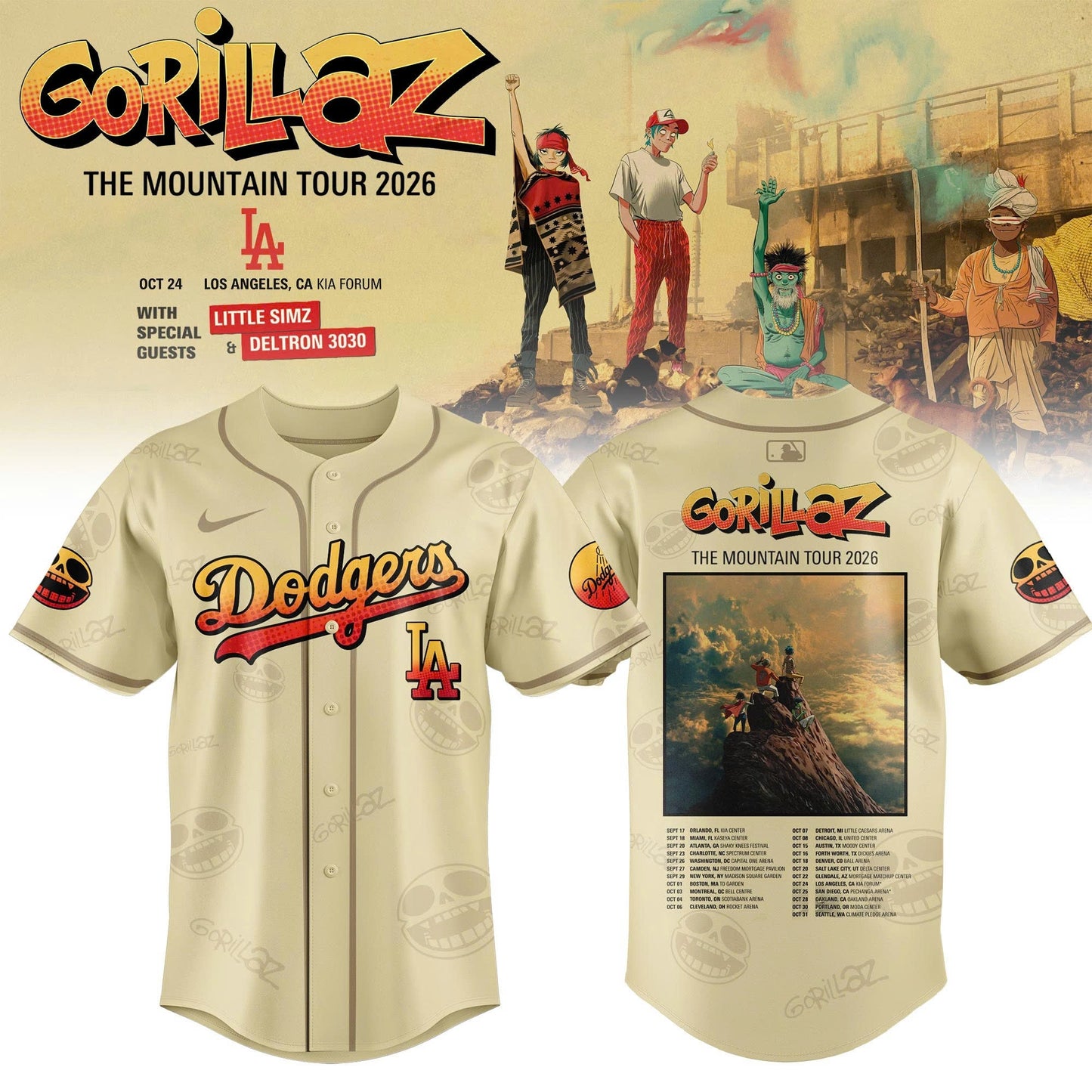 MLB x Gorillaz ‘The Mountain Tour 2026’ Limited Edition Jersey