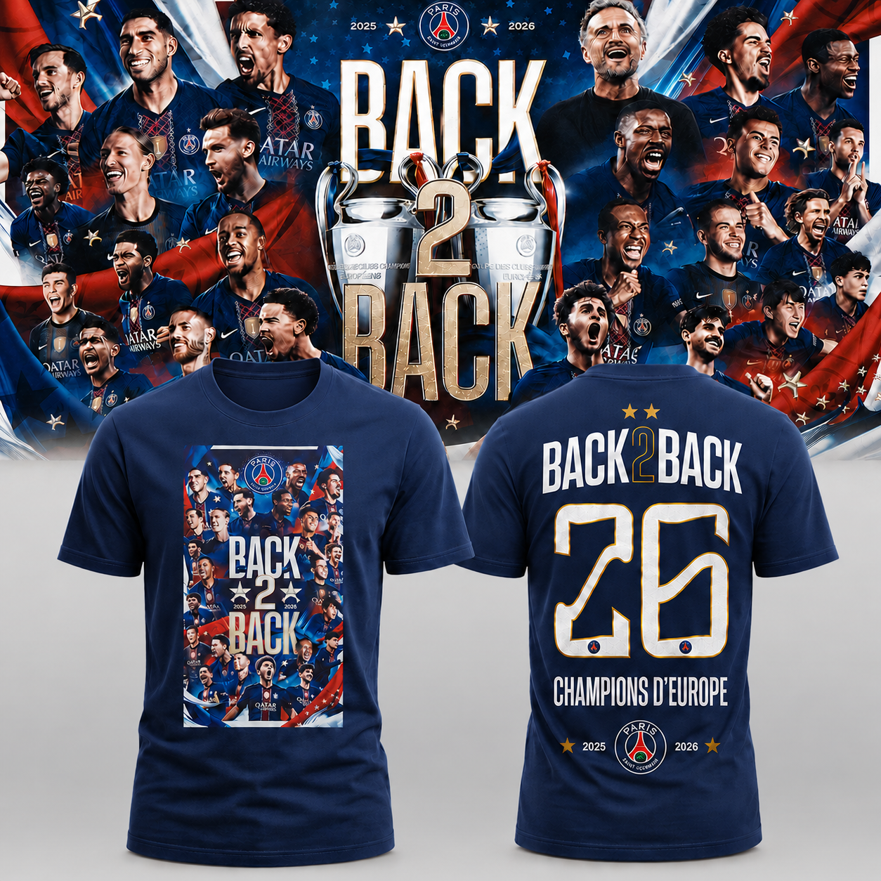 Back-to-Back PSG Champions 2026 Signature New Collection