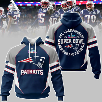 New England Patriots Super Bowl LX 2026 Limited Edition Combo Hoodie