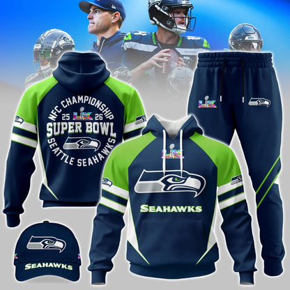 Seattle Seahawks Super Bowl LX 2026 Limited Edition Combo Hoodie