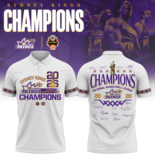 Sydney Kings Special Champions NBL 2026 Limited Edition Polo