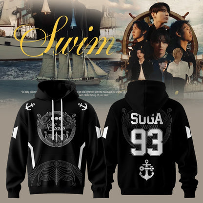 BTS “ Swim Arirang Album Mixed Mesh Hoodie