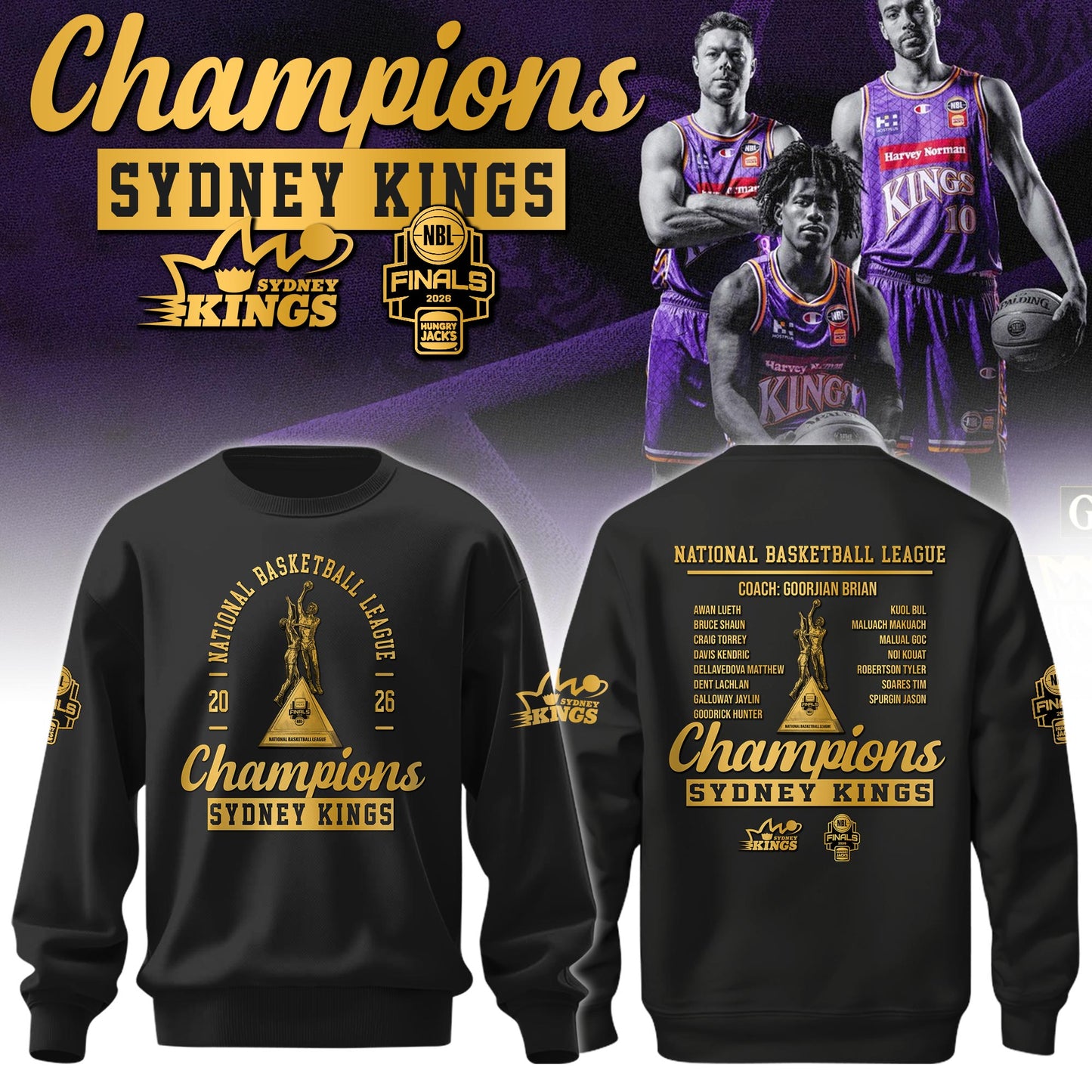 Sydney Kings Champions NBL 2026 Sweatshirt Limited Edition