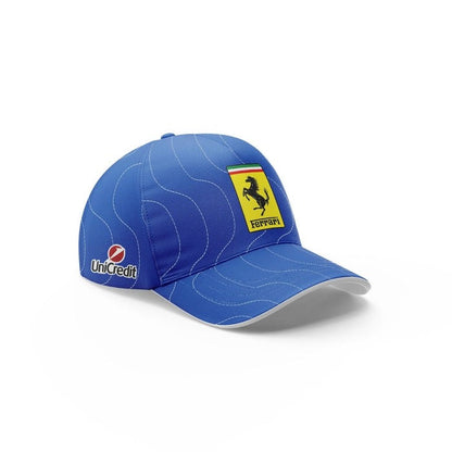 Scuderia Ferrari HP 2025 Monza Limited Edition Blue Zip Hoodie