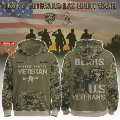 Chicago Bears - Veteran Day 2025 Hoodie Limited Edions