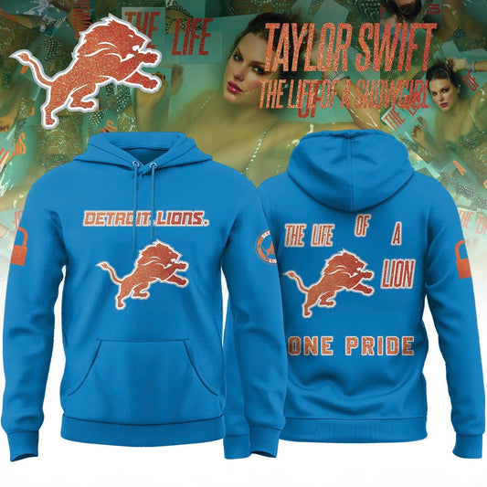 Detroit Lions x Taylor Swift The Life of a Showgirl Album Limited Editions 2025 Hoodie