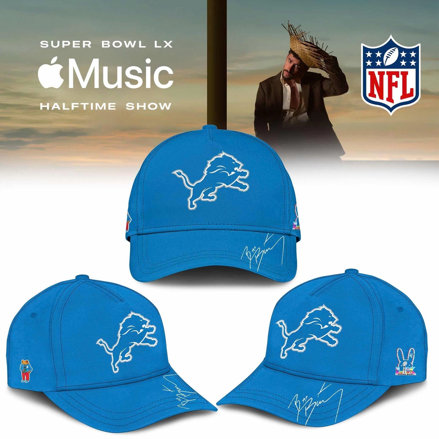 ALL TEAM NFL x Bad Bunny Super Bowl 2026 Combo Hoodie V2