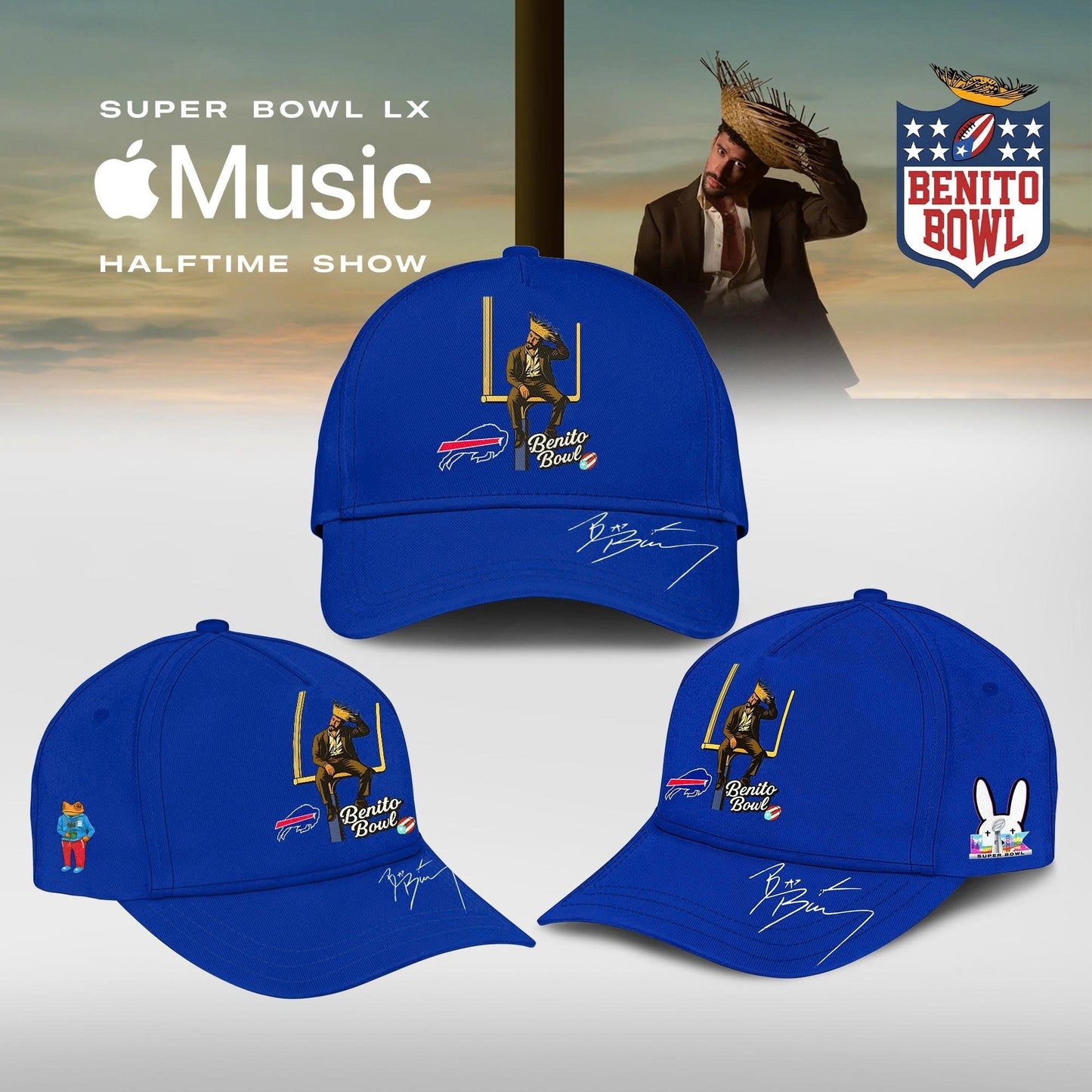 Buffalo Bills x Bad Bunny Super Bowl LX The Halftime Show Special Edition T-Shirt