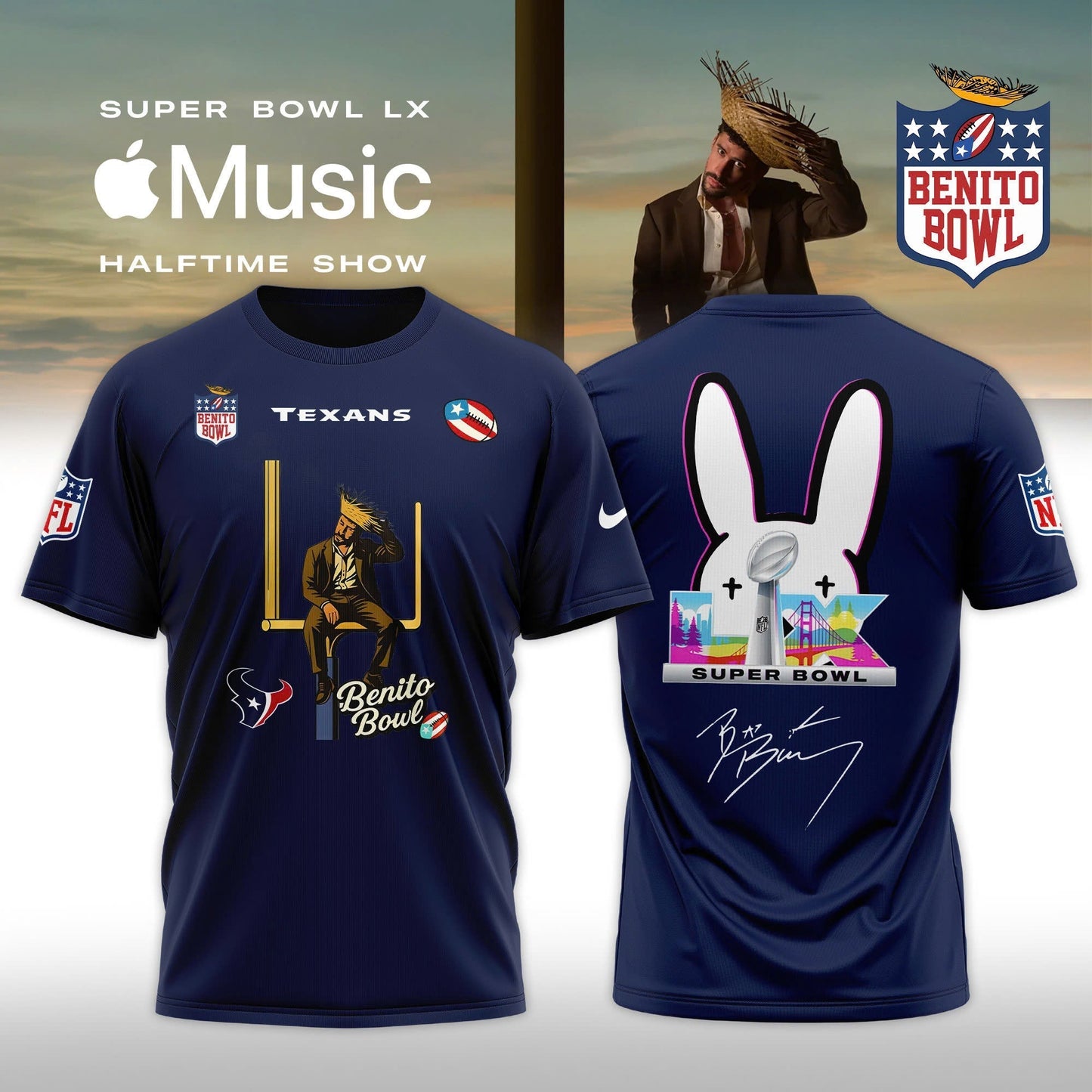 All Team NFL x Bad Bunny 2026 Super Bowl LX Halftime Show Special Edition T-shirt