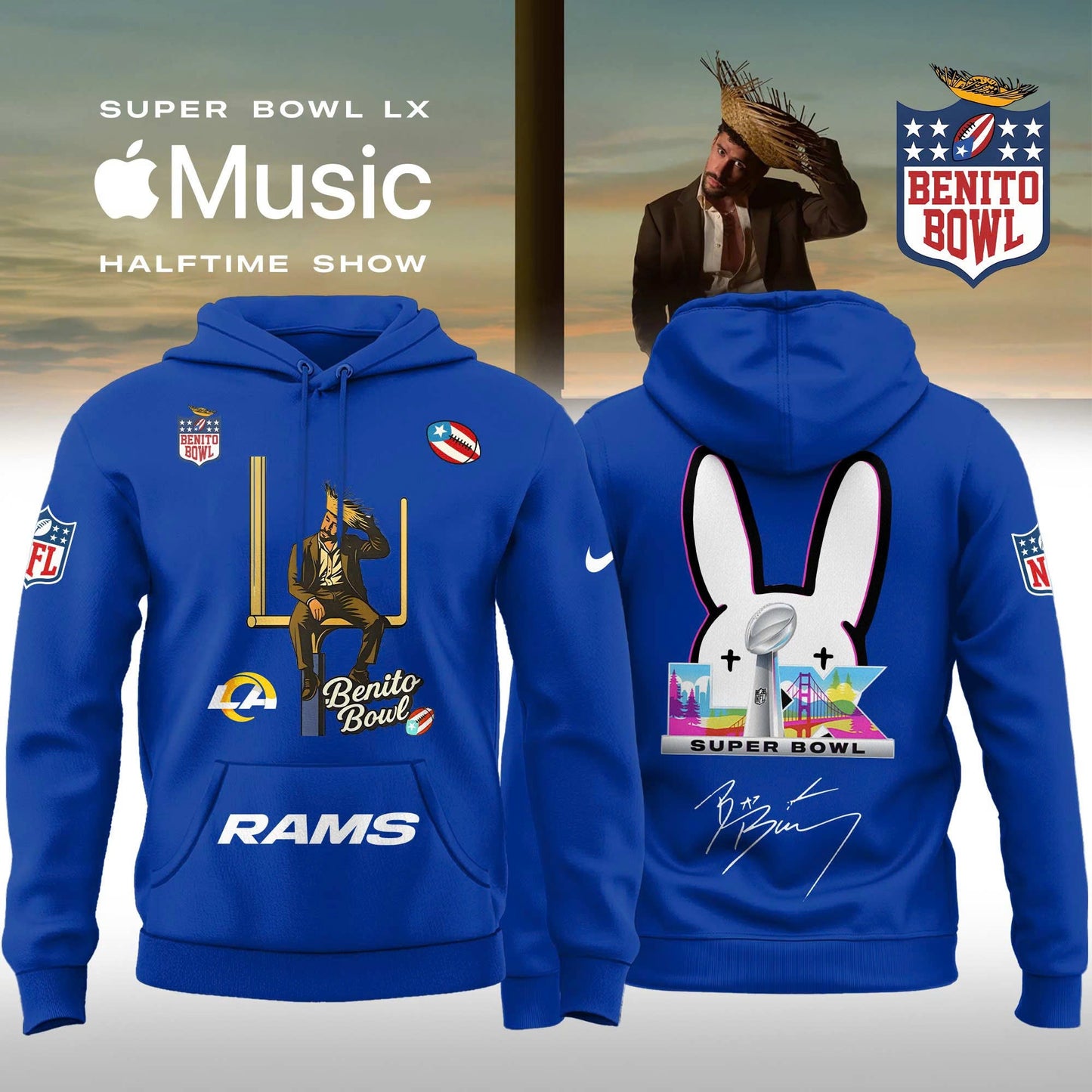 All Team NFL x Bad Bunny 2026 Super Bowl LX Halftime Show Special Edition Hoodie