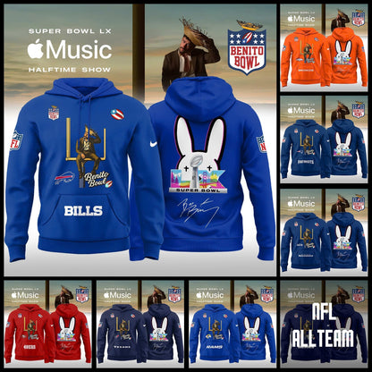 All Team NFL x Bad Bunny 2026 Super Bowl LX Halftime Show Special Edition Hoodie