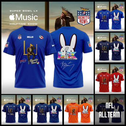 All Team NFL x Bad Bunny 2026 Super Bowl LX Halftime Show Special Edition T-shirt