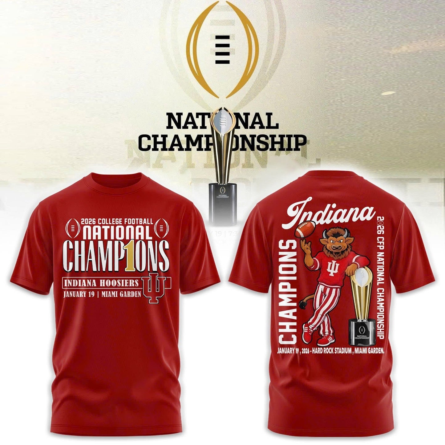 Indiana Hoosiers National Champions 2025/26 T-Shirt
