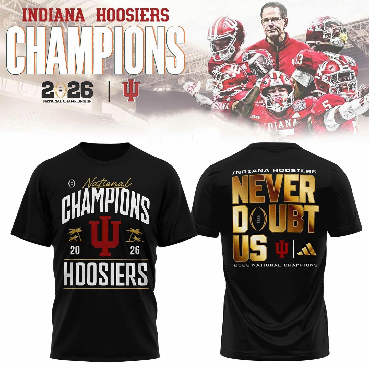 Indiana Hoosiers National Champions 2025/26 T-Shirt