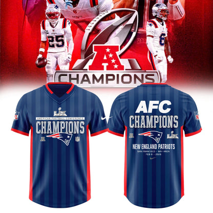 ðŸ† NEW ENGLAND PATRIOTS ” 2025 AFC CHAMPIONS Jersey