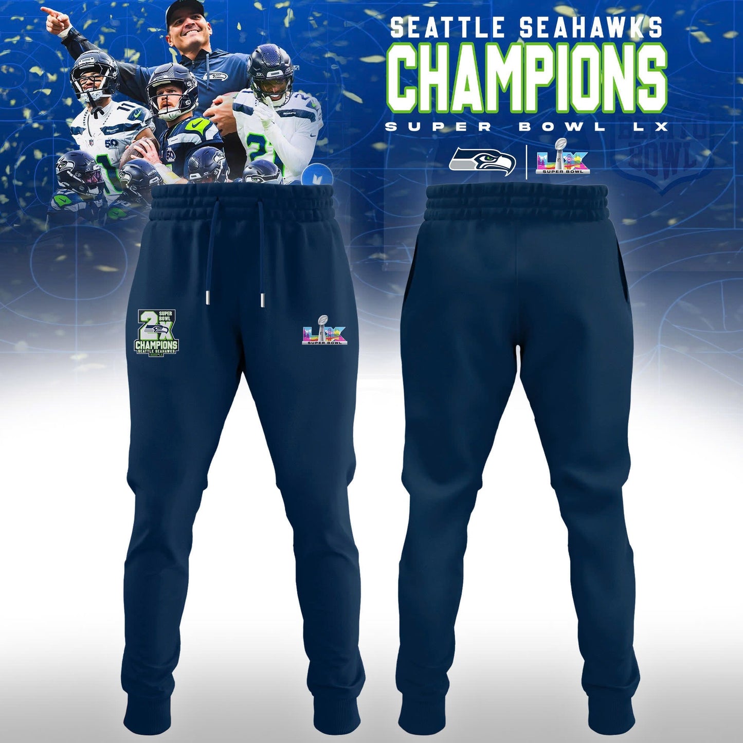 Seattle Seahawks Super Bowl LX Champions Bomber Jacket
