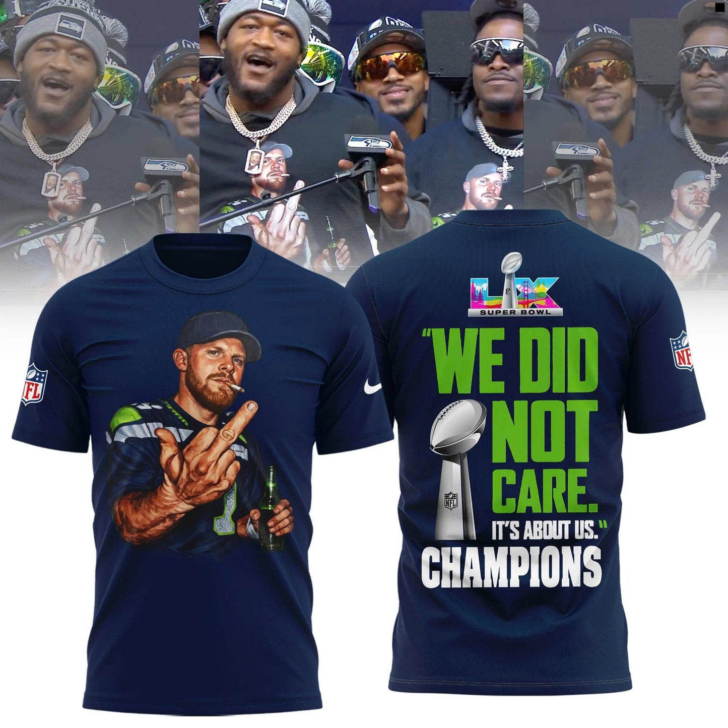 Seattle Seahawks Sam Darnold Middle Finger Limited Edition T-Shirt