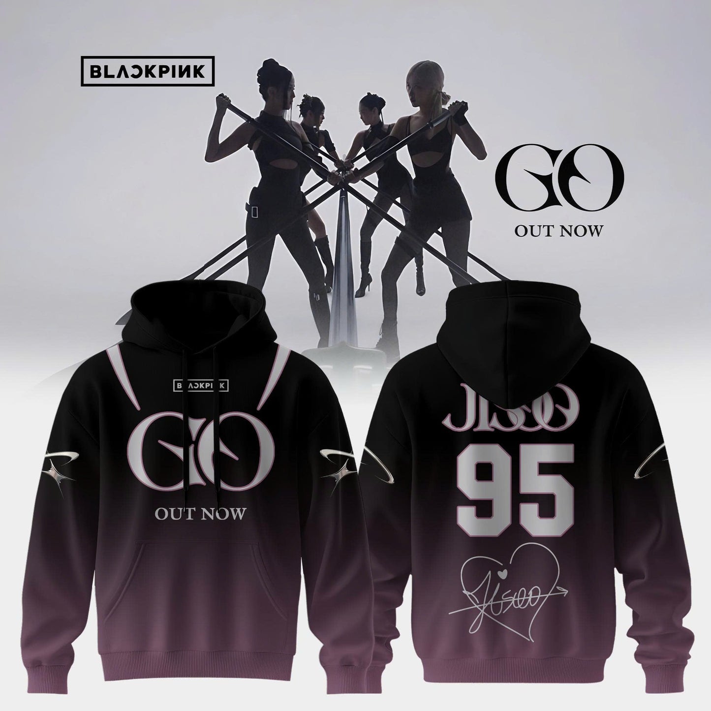 BLACKPINK ˜GO™ OUT NOW “ Hoodie ( Jisoo )