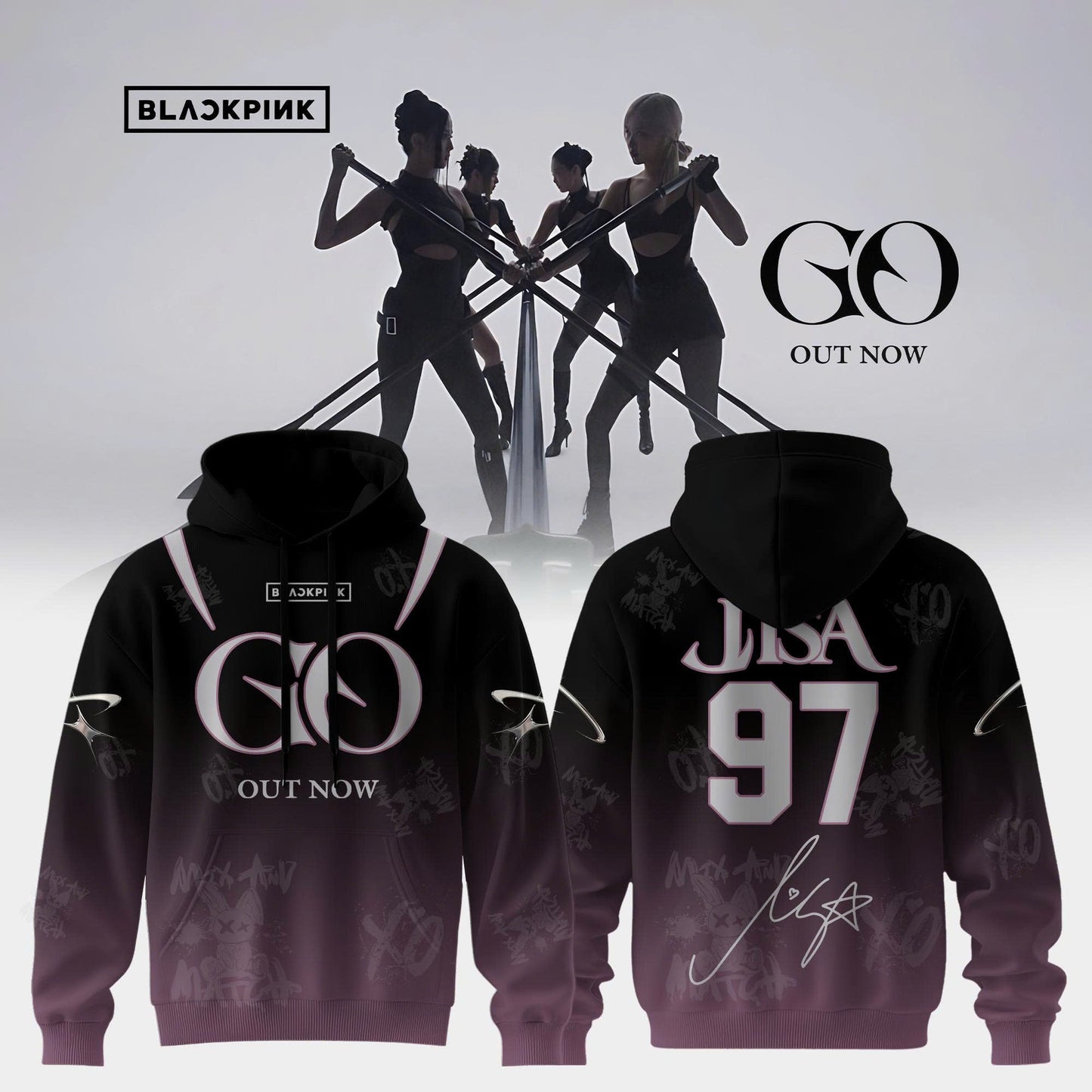 BLACKPINK ˜GO™ OUT NOW “ Hoodie ( Lisa )