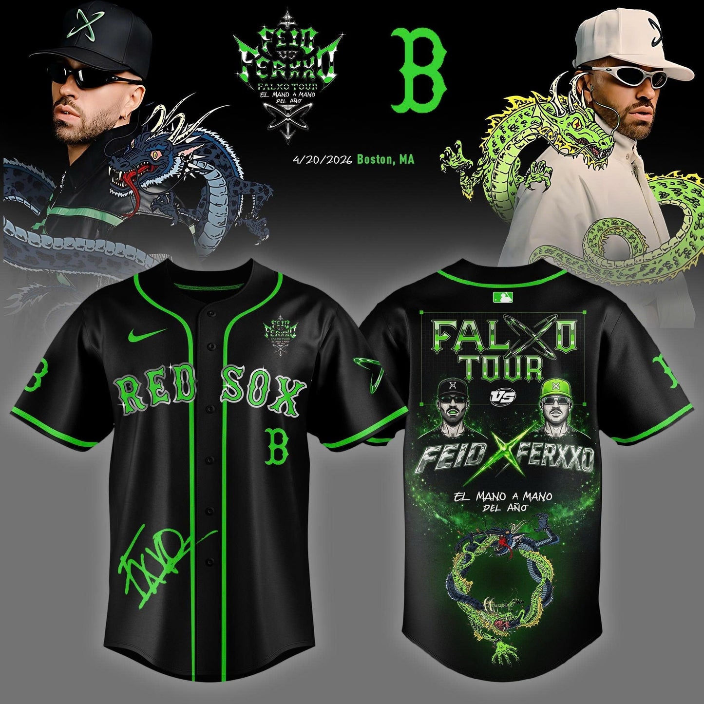 Boston Red Sox x FEID Falxo Tour 2026 Limited Edition Jersey