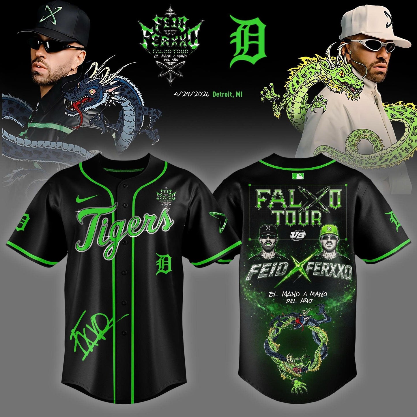 Detroit Tigers x FEID Falxo Tour 2026 Limited Edition Jersey