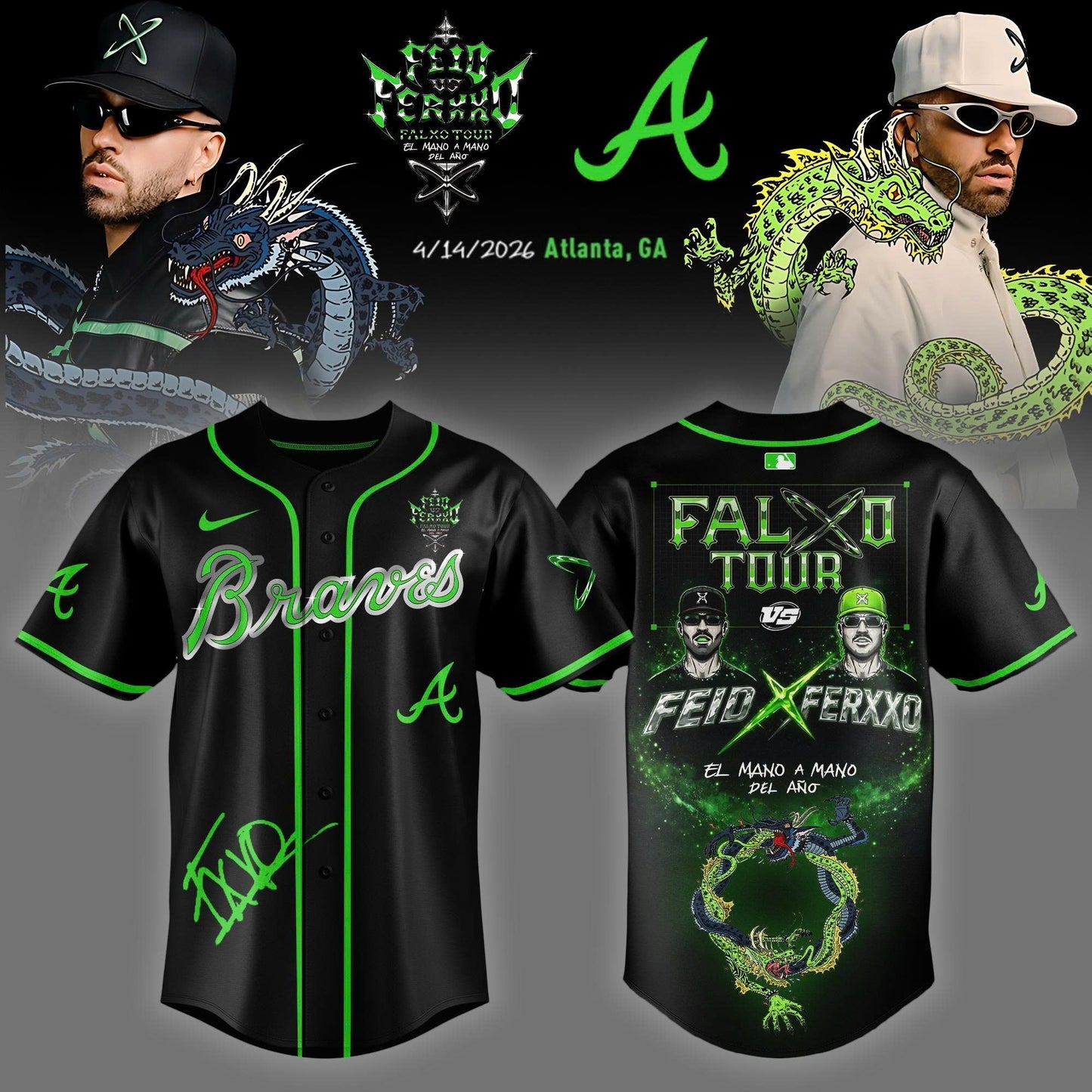 Atlanta Braves x FEID Falxo Tour 2026 Limited Edition Jersey