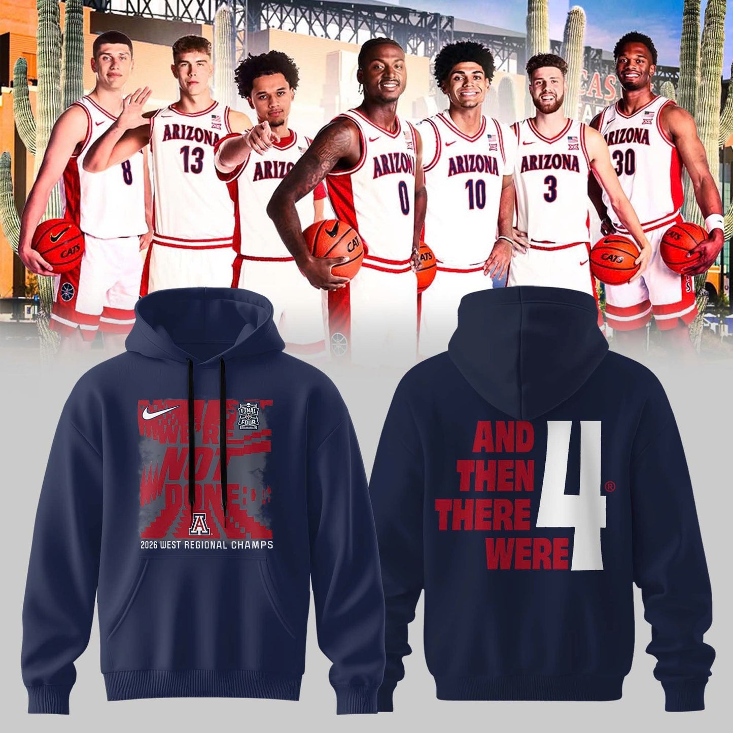 Arizona Wildcats “ Final Four 2026 ðŸ€ Hoodie Collection