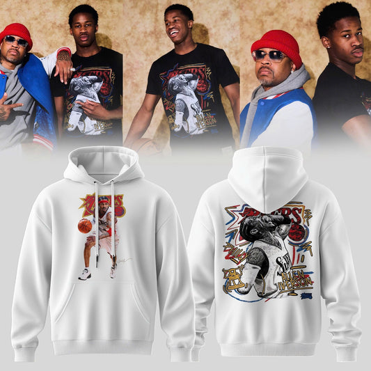 Allen Iverson Philadelphia 76ers Black Chalked Up Hoodie
