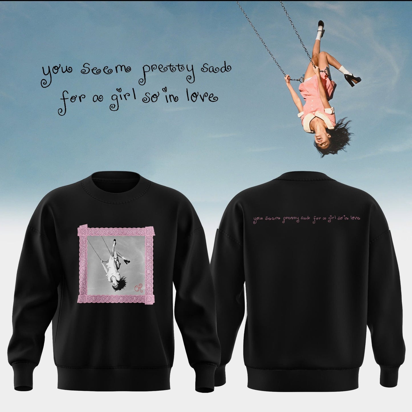 Lace Album Cover Black Sweater