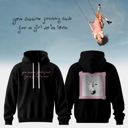 Lace Album Cover Black Hoodie