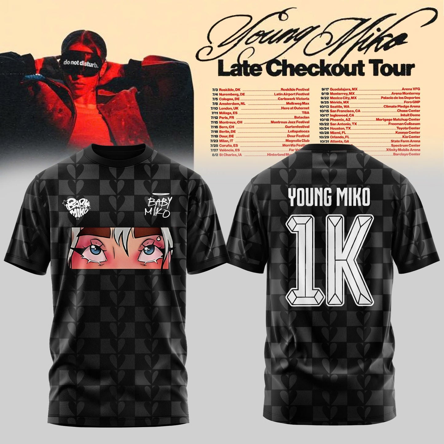 Late Checkout Tour 2026 Edition Tee