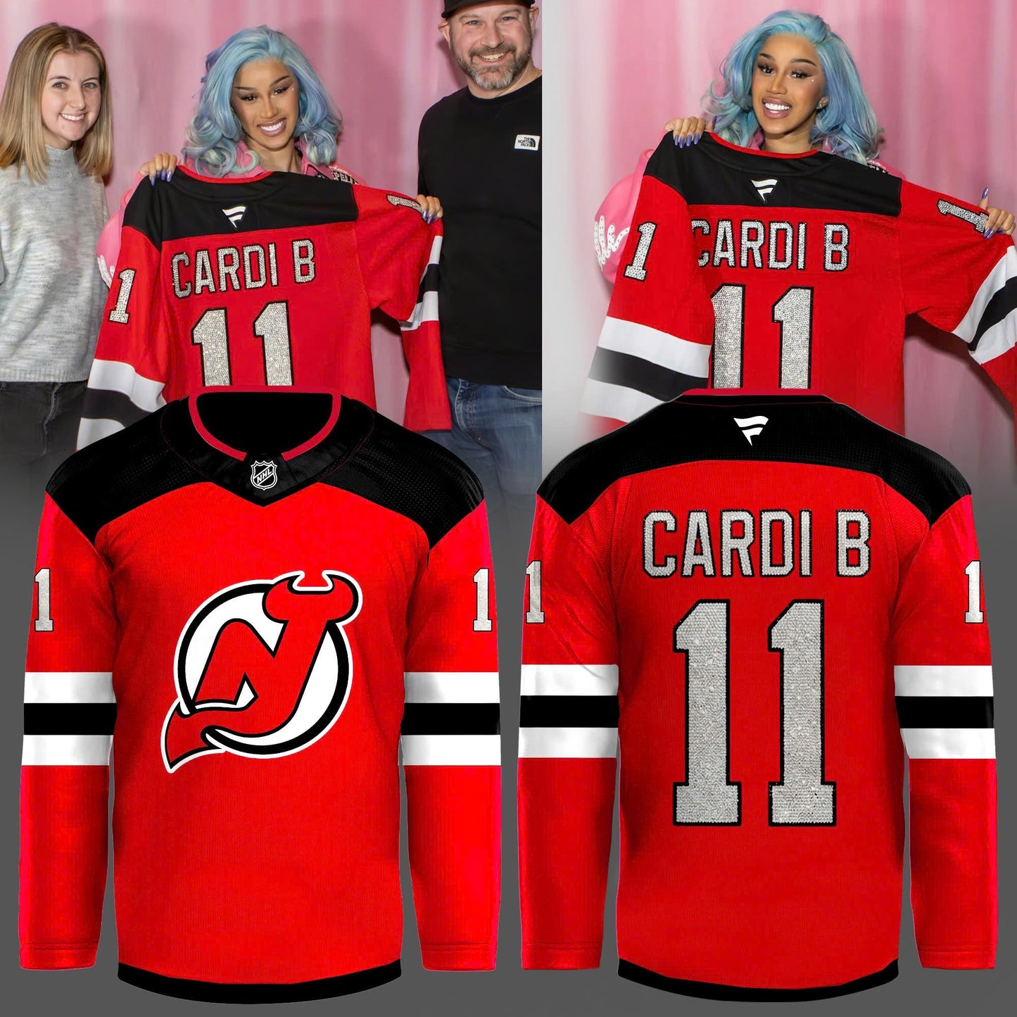 New Jersey Devils x Cardi B 2026 Hockey Jersey