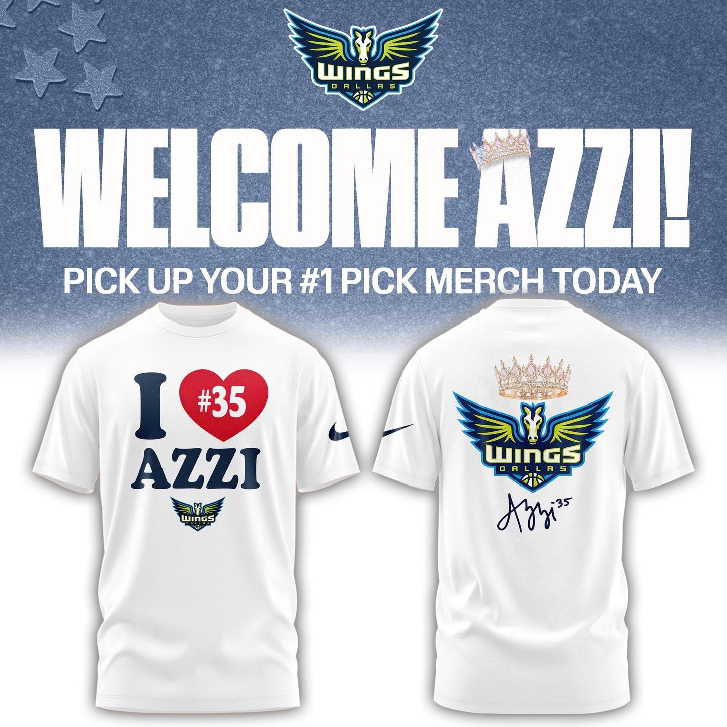 ’26 WNBA Dallas Basketball Azzi Fudd Limited Edition Tshirt | Jogger | Cap v3