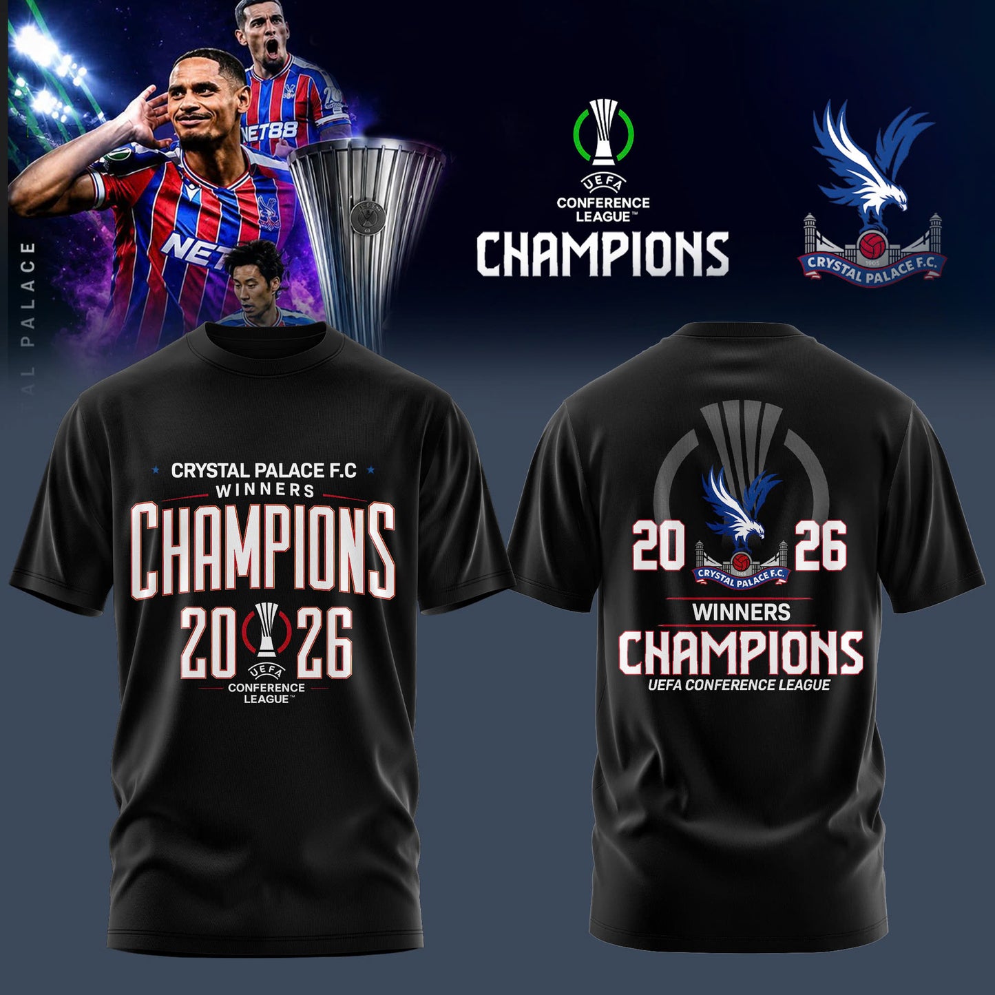 Crystal Palace UEFA Conference League Champions 2026 Shirt