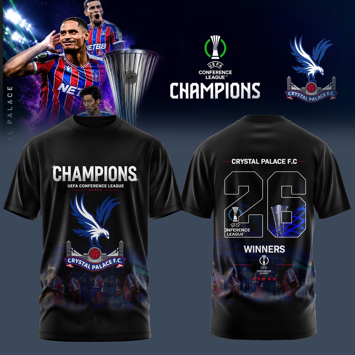 Crystal Palace UEFA Conference League Champions 2026 Shirt