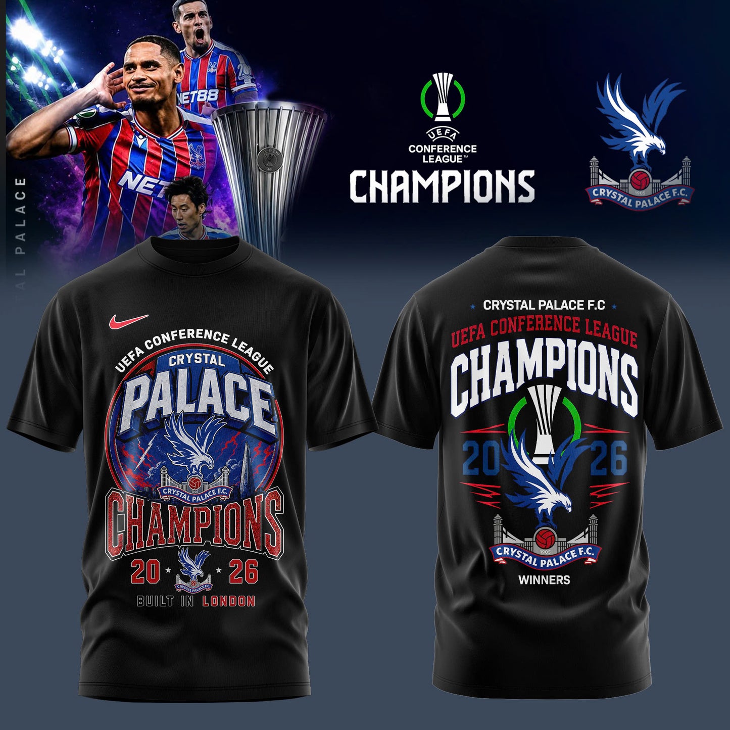 Crystal Palace UEFA Conference League Champions 2026 Shirt