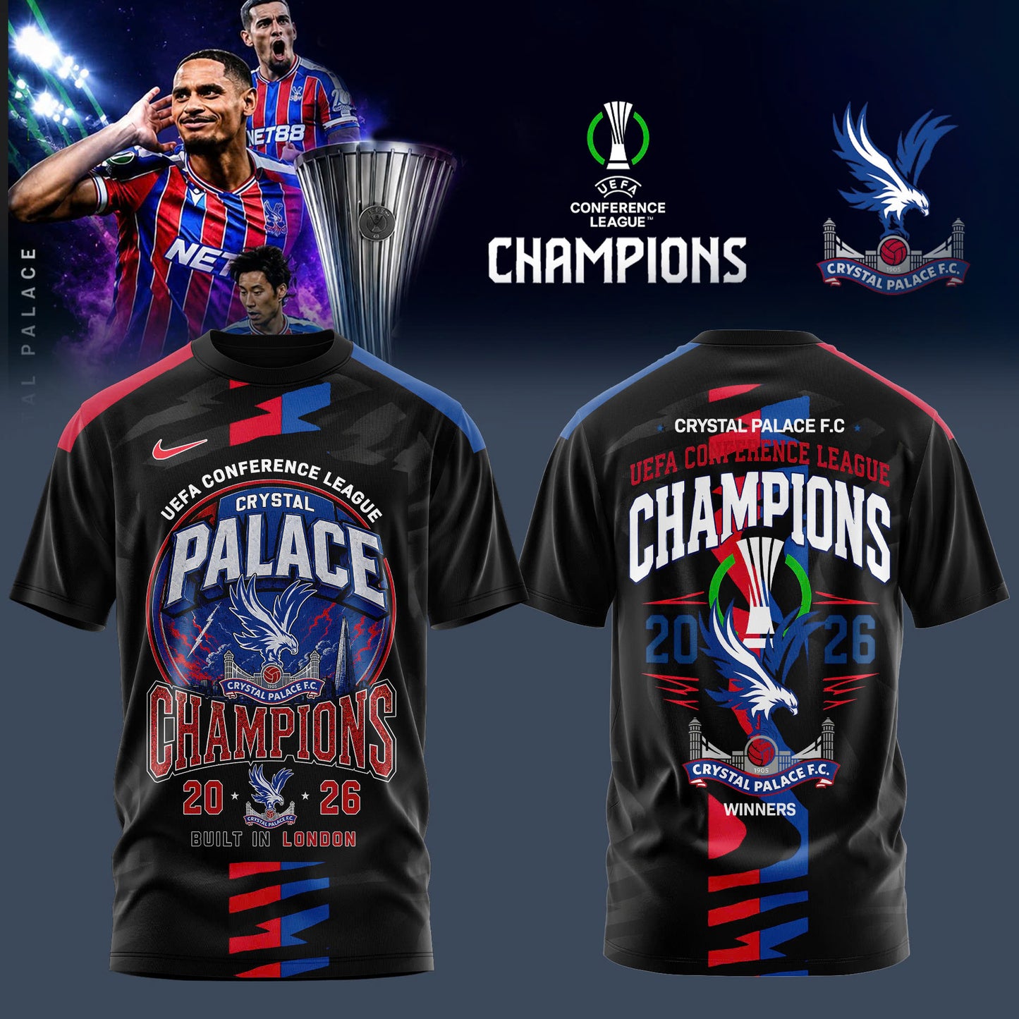 Crystal Palace UEFA Conference League Champions 2026 Shirt