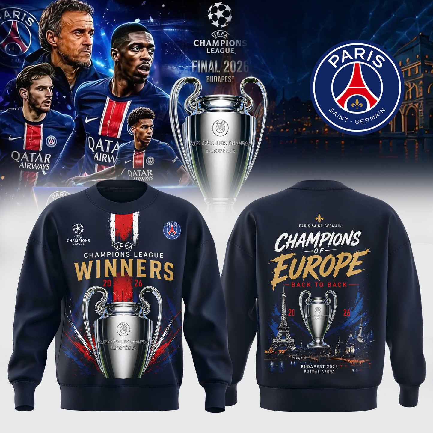 UEFA Champions League Winners 2026 Edition Sweatshirt