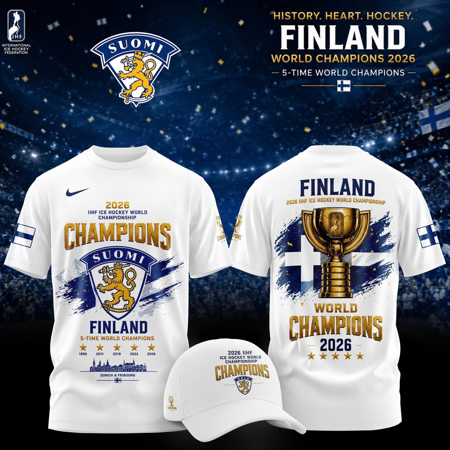 2026 IIHF Ice Hockey World Champions Tshirt