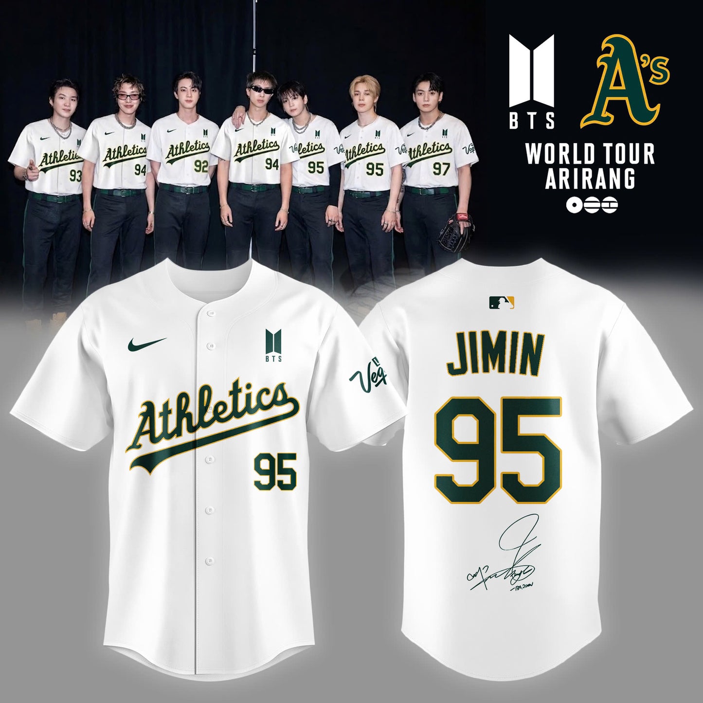 Oakland Athletics x Jimin 95 Las Vegas 2026 Limited Edition Jersey