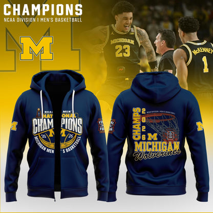 MICH Men™s Basketball 2026 National Champions ZipHoodie Limited Edition